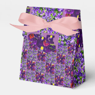 Caixinha De Lembrancinhas Impressão de Patchwork de Pansy,