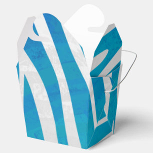 Caixinha De Lembrancinhas Impressão de Zebra Azul e Branco