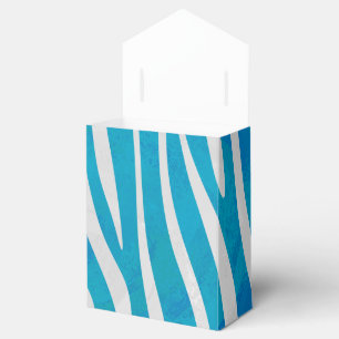 Caixinha De Lembrancinhas Impressão de Zebra Azul e Branco