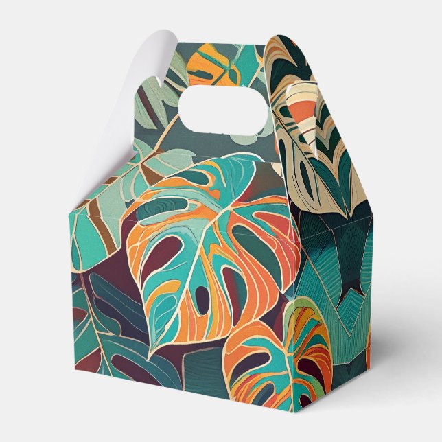 Caixinha De Lembrancinhas Impressão do Havaí tropical (Frente)