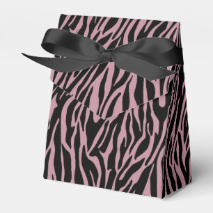 Caixinha De Lembrancinhas Impressão em Zebra Preta Rosa