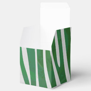Caixinha De Lembrancinhas Impressão verde e branco da zebra