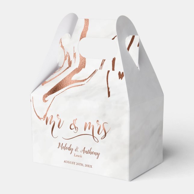 Caixinha De Lembrancinhas Inspiração moderna de casamento entre cobre e ital (Frente)