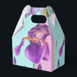 Caixinha De Lembrancinhas Iris Wedding Cake Favor Box Flores Aquáticos Roxos<br><div class="desc">Iris Wedding Cake Favor Boxes,  Totalmente Personalizável. Projetado a partir de uma das minhas pinturas aquáticas.</div>