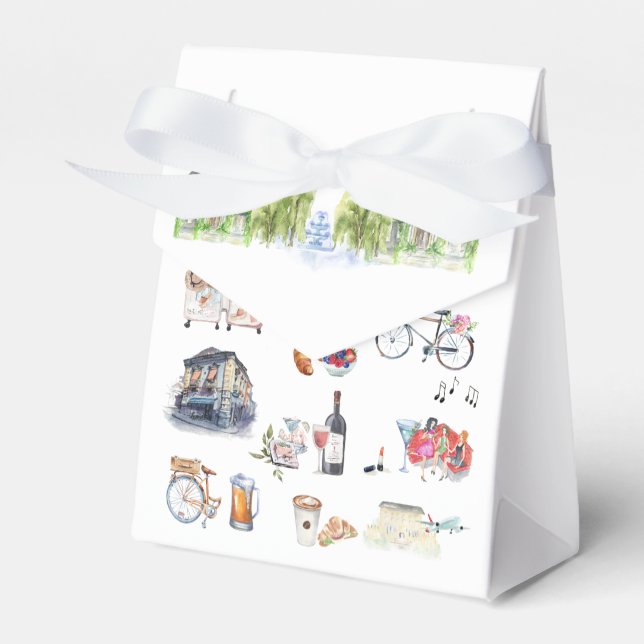 Caixinha De Lembrancinhas Itinerário do Fim de Semana da Solteira | Savannah (Frente)