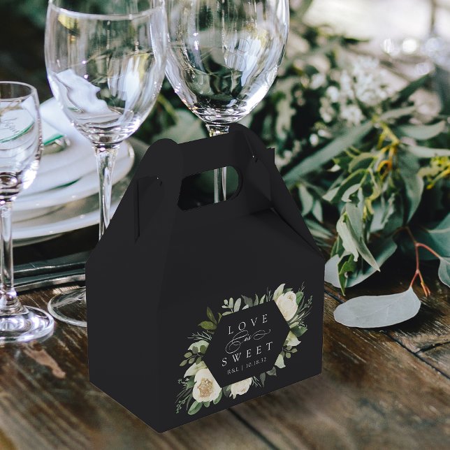 Caixinha De Lembrancinhas Ivory Bloom | Quadro Floral Casamento "Love is Swe (Criador carregado)