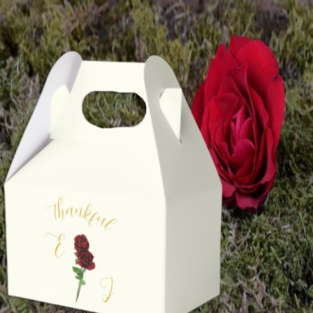 Caixinha De Lembrancinhas Ivory Dourada Rosa Wedding (Criador carregado)