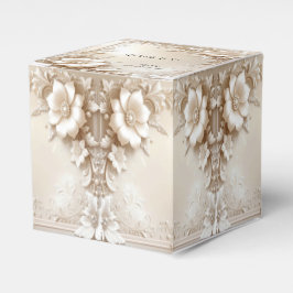 Caixinha De Lembrancinhas Ivory Flowers Favor Box