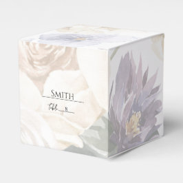 Caixinha De Lembrancinhas Ivory Lavender Blue Floral Wedding Favor Box
