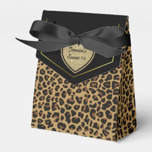 Caixinha De Lembrancinhas Jaguar Pattern Sweet 16 Party Favor Box