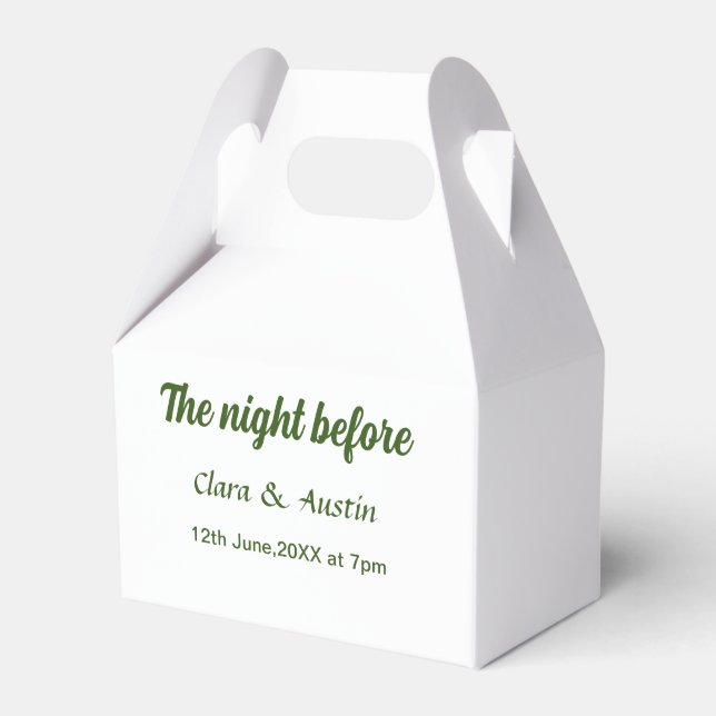 Caixinha De Lembrancinhas jantar de ensaio na noite anterior simples mínimo  (Frente)