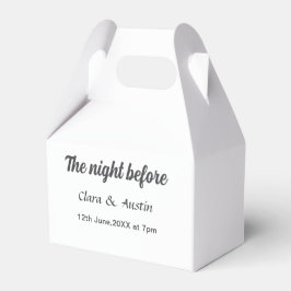 Caixinha De Lembrancinhas jantar de ensaio na noite anterior simples mínimo