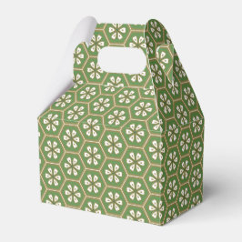 Caixinha De Lembrancinhas Japonês Matcha Chiyogami White Sakura