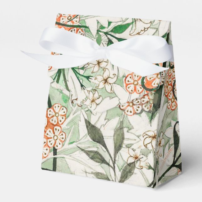 Caixinha De Lembrancinhas Jardim de Jasmim Flor Clássica William Morris (Frente)