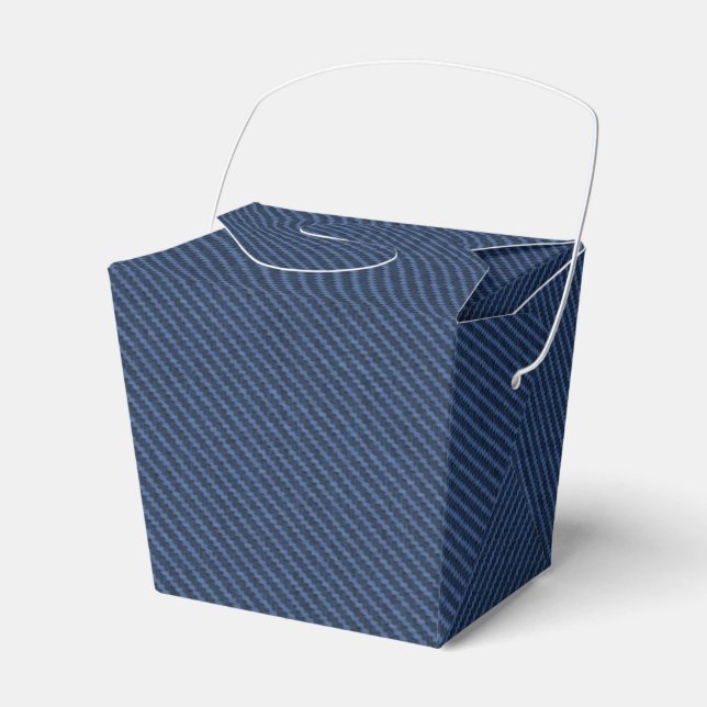 Caixinha De Lembrancinhas Jeans azuis falsos Descartar Favorito do Tecido ou (Frente)