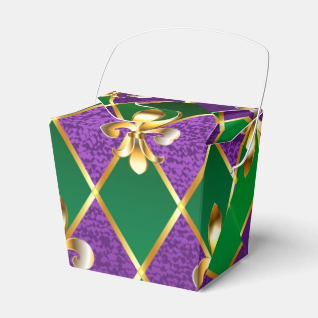 Caixinha De Lembrancinhas Jewelry Background Mardi Gras (Frente)