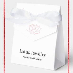 Caixinha De Lembrancinhas Joia de flores de Lotus, joalheria logo marca