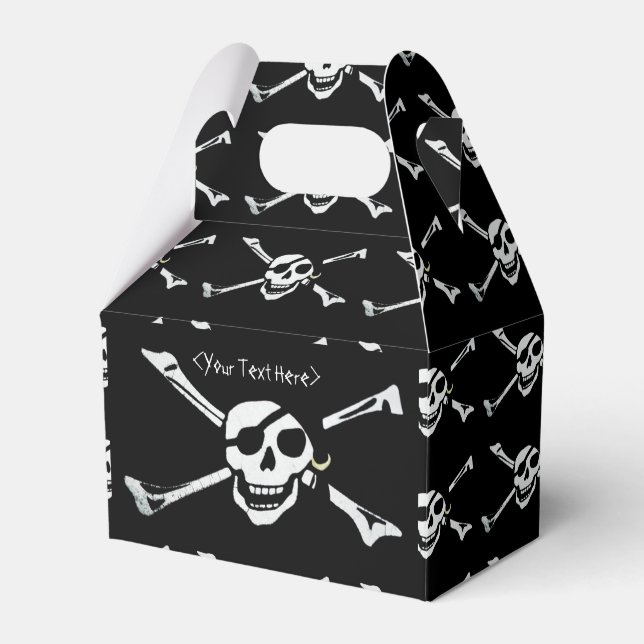 Caixinha De Lembrancinhas Jolly Roger Pirate Skull Pattern Box (Frente)