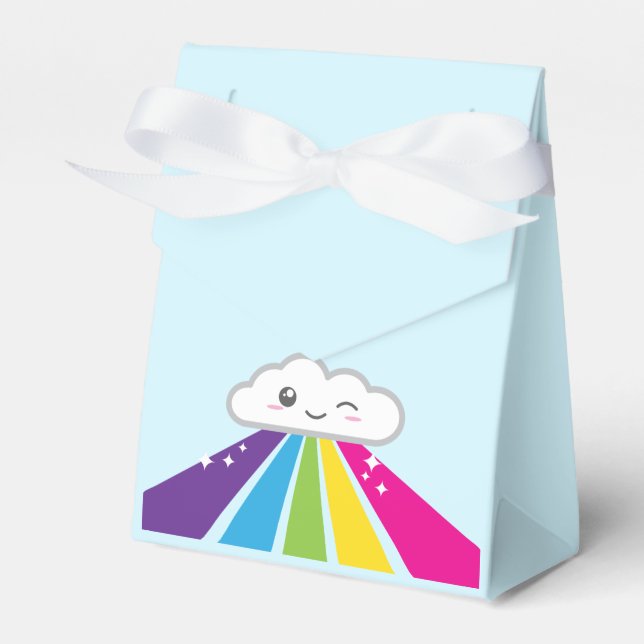 Caixinha De Lembrancinhas Kawaii Cloud e Rainbow Gift Box (Frente)