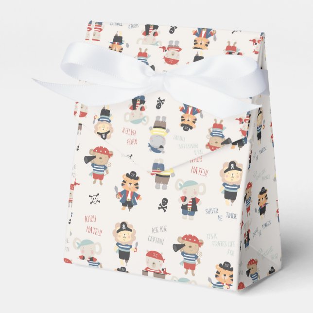Caixinha De Lembrancinhas Kid Animal Crew Party Pirate Box (Frente)
