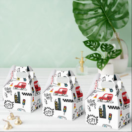 Caixinha De Lembrancinhas Kids Playful Transport Pattern 