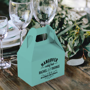 Caixinha De Lembrancinhas Kit de Alivio do Turquoise Teal Hangover
