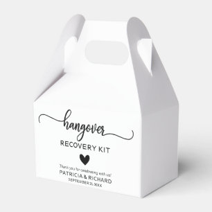 Caixinha De Lembrancinhas Kit de Ressaca de Casamento com Caligrafia de Cora