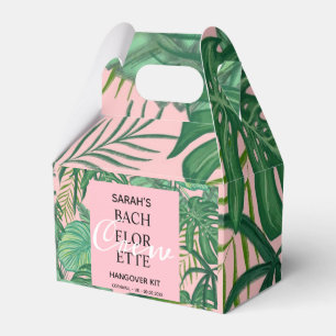 Caixinha De Lembrancinhas Kit Tropical Palm Pink Festa de solteira Hangover