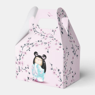 Caixinha De Lembrancinhas Kokeshi Doll Cherry Blossoms