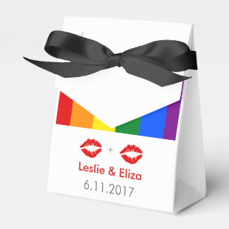 Caixinha De Lembrancinhas Lábios LGBT Lésbicas Casamento Arco-Íris