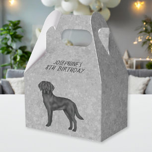 Caixinha De Lembrancinhas Labrador Retriever Preto Personalizado Aniversário