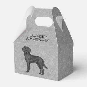 Caixinha De Lembrancinhas Labrador Retriever Preto Personalizado Aniversário