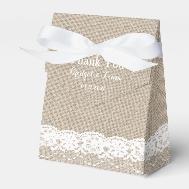 Caixinha De Lembrancinhas Lace em White Favor Box (Frente)