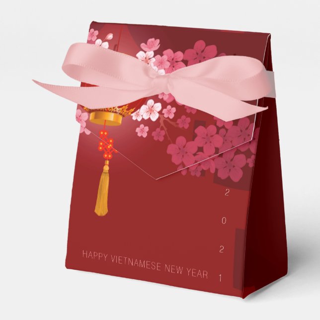 Caixinha De Lembrancinhas Lanternas Hao Dao Feliz Vietnamita Novo Ano TFB (Frente)