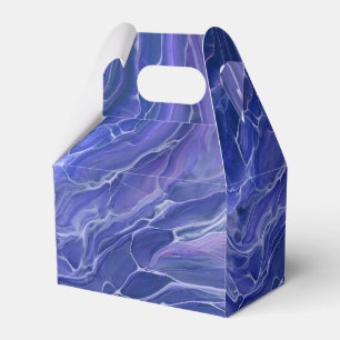Caixinha De Lembrancinhas Lavanda Azul Marble Acrílico Abstrato