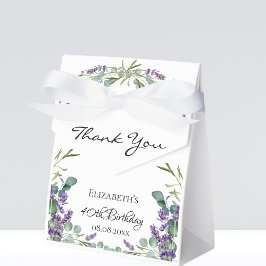 Caixinha De Lembrancinhas Lavanda de aniversário obrigado violeta de eucalip