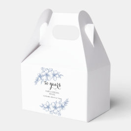 Caixinha De Lembrancinhas Lavanda roxo floral 50º aniversário de casamento