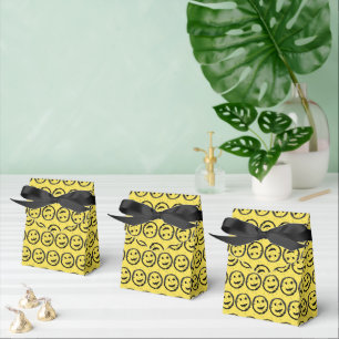 Caixinha De Lembrancinhas Legal Sleep Happy Smiling padrão facial amarelo
