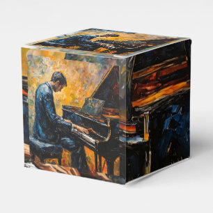 Caixinha De Lembrancinhas Leitor de Piano - Pintura de Óleo
