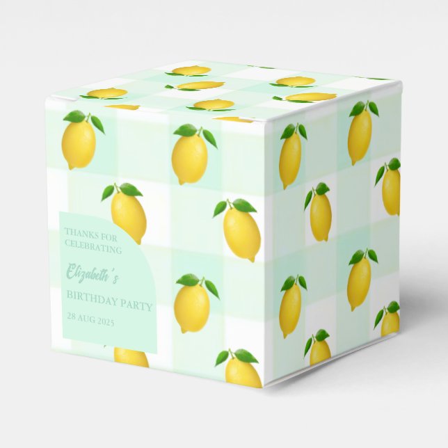 Caixinha De Lembrancinhas Lemon Citrus Summer Birthday (Frente)