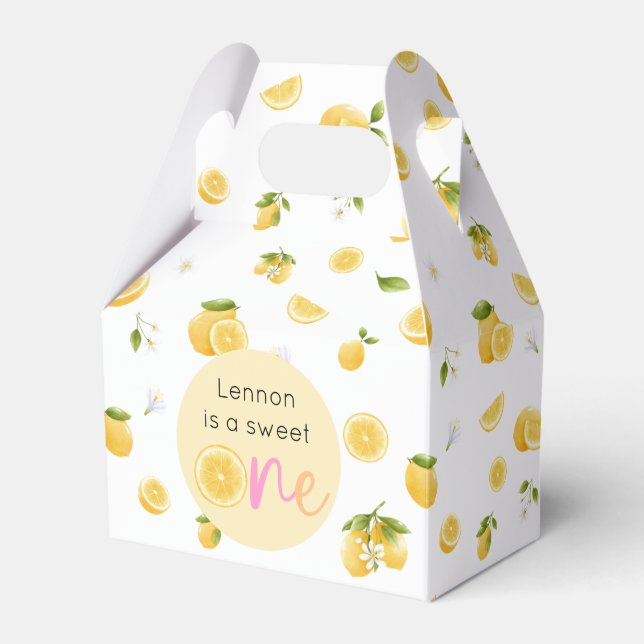Caixinha De Lembrancinhas Lemon Sweet One Birthday (Frente)