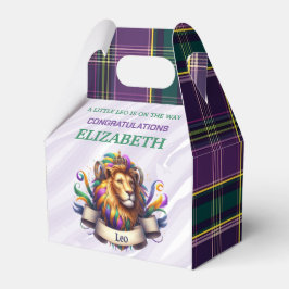 Caixinha De Lembrancinhas Leo Zodiac Baby Shower 4"w x 2.5"l x 5"h