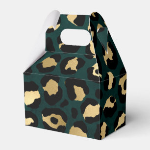 Caixinha De Lembrancinhas Leopardo Dourado e Teto Série Design 1