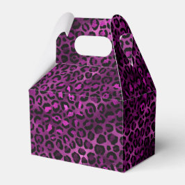 Caixinha De Lembrancinhas Leopardo roxo e Dourado Design 3