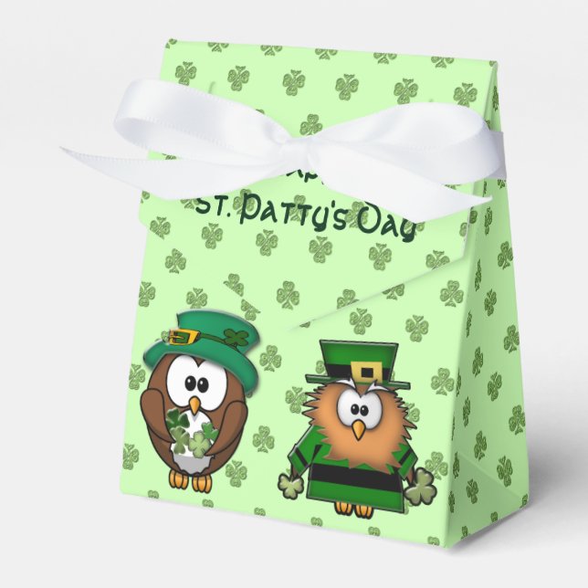 Caixinha De Lembrancinhas leprechowl para Ruas. Dia de Patty (Frente)