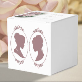 Caixinha De Lembrancinhas Lésbicas Brides Regência Rosas Rosa