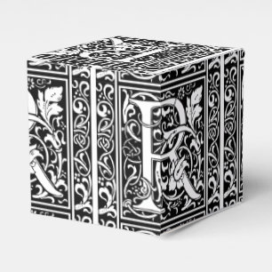 Caixinha De Lembrancinhas Letra R Monograma Medieval Art Nouveau