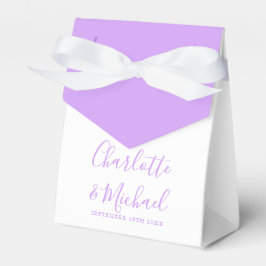 Caixinha De Lembrancinhas Lilac Lavender Assinatura Script Casamento Elegant