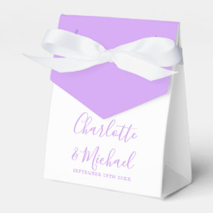 Caixinha De Lembrancinhas Lilac Lavender Assinatura Script Casamento Elegant