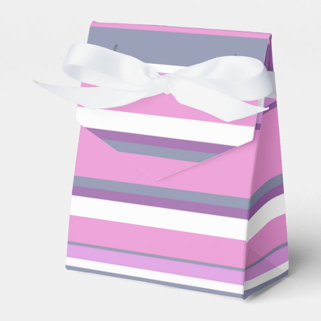 Caixinha De Lembrancinhas Lilac stripes (Frente)